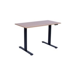 Töölaud ERGO FIT 1-mootoriga 120x60xH71,5-116cm, tamm/must