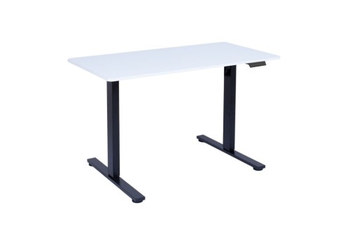 Töölaud ERGO FIT 1-mootoriga 120x60xH71,5-116cm, valge/must