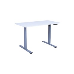 Töölaud ERGO FIT 1-mootoriga 120x60xH71,5-116cm, valge/hõbehall