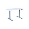 Töölaud ERGO FIT 1-mootoriga 120x60xH71,5-116cm, valge/hõbehall