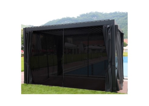 Varikatus MIRADOR-111 3x4m textilene seintega, tumehall