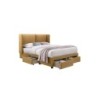 Voodi SUGI madratsiga HARMONY TOP 160x200cm, kollane