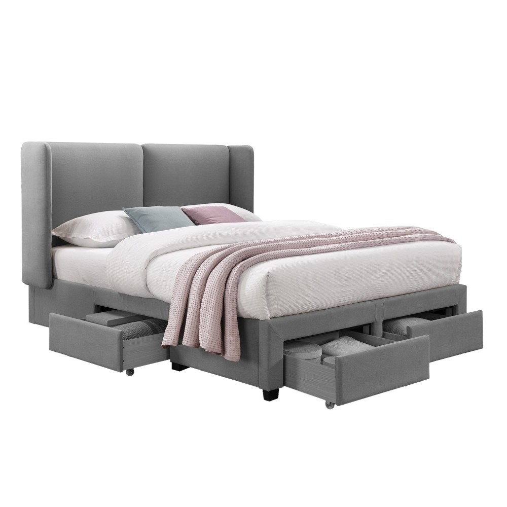 Voodi SUGI madratsiga HARMONY TOP 160x200cm, hall