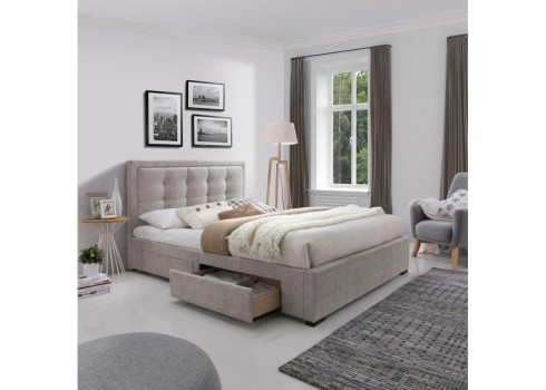 Voodi DUKE madratsiga HARMONY DUO 160x200cm, beež