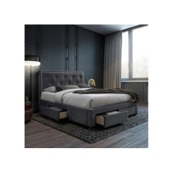 Voodi GLOSSY 160x200cm, madratsiga HARMO TOP, hall