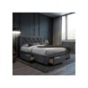 Voodi GLOSSY 160x200cm, madratsiga HARMO TOP, hall