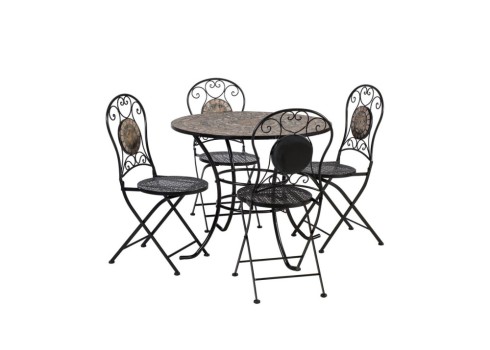 Aiamööblikomplekt MOSAIC laud ja 4 tooli