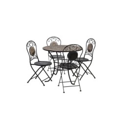 Aiamööblikomplekt MOSAIC laud ja 4 tooli