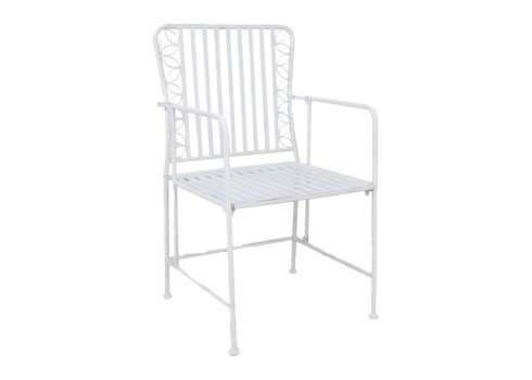 Rõdukomplekt JASMINE laud ja 2 tooli, antiikvalge metall