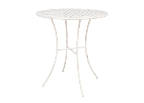 Rõdukomplekt JASMINE laud ja 2 tooli, antiikvalge metall