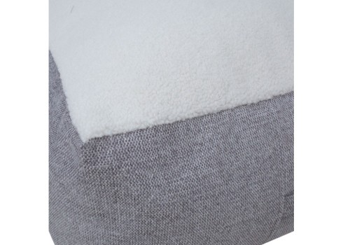 Tumba LAMB BAG 80x80xH30cm, valge-helehall