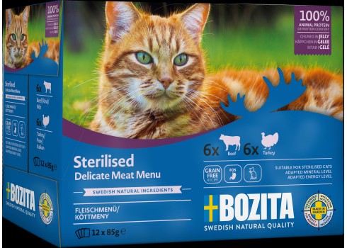 Bozita Meat Multibox in Jelly Sterilised kassitoit 12x85g