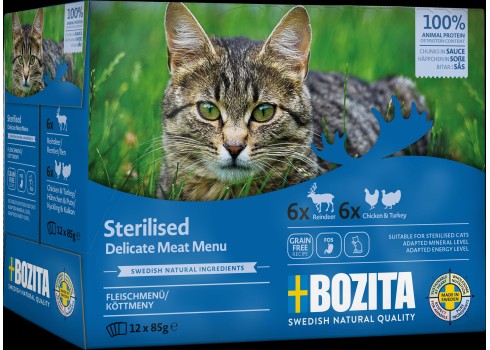 Bozita Meat Multibox in Sauce Sterilised kassitoit 12x85g