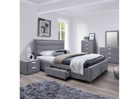 Voodi CAREN 160x200cm, madratsiga HARMONY DUO, hall