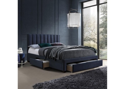 Voodi GRACE madratsiga HARMONY DELUX 160x200cm sinine