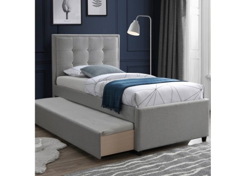 Voodi OSWALDO 90x200cm, madratsiga HARMONY UNO, plaatinahall