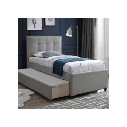 Voodi OSWALDO 90x200cm, madratsiga HARMONY UNO, plaatinahall