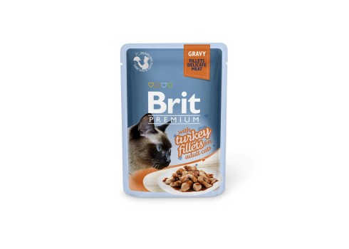 Brit Premium Turkey Fillets in Gravy märgtoit kassidele 85g