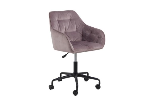 Töötool BROOKE 59x59xH89cm, vanaroosa samet