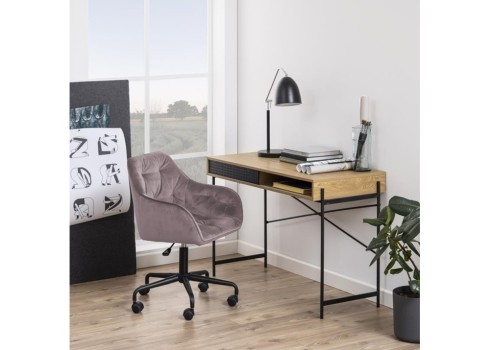 Töötool BROOKE 59x59xH89cm, vanaroosa samet