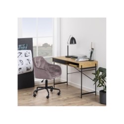 Töötool BROOKE 59x59xH89cm, vanaroosa samet