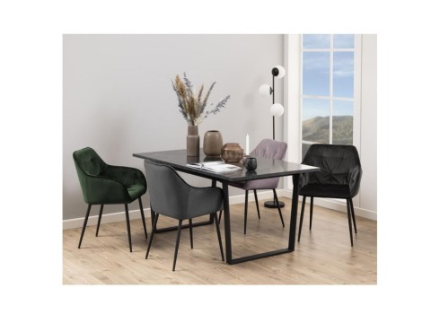 Söögilaud AMBLE 160x90xH74cm, must marmor