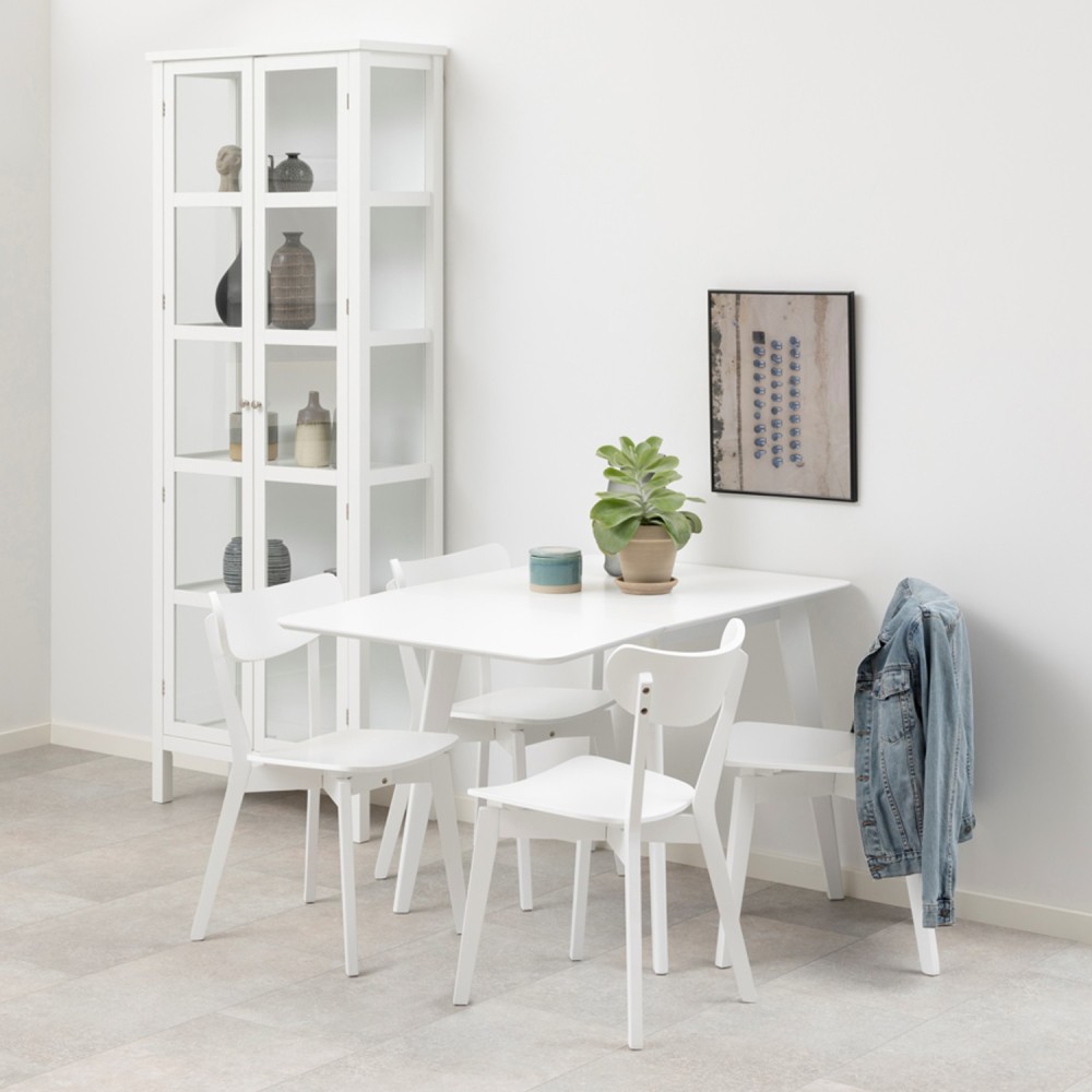 Söögilaud ROXBY 80-120x80xH76cm, valge