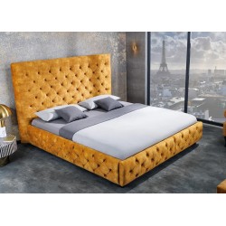 Voodi CHESTERFIELD kollane, voodi 160x200cm, voodi, voodid, magamistoamööbel, mööbel, mööbli müük, mööblipood, voodiraam