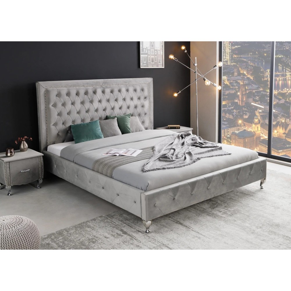 Voodi EXTRAVAGANCIA hõbehall, magamistoamööbel, voodid, 180x200 voodi