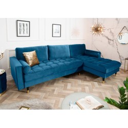 Nurgadiivan VELVET II tumesinine, mööbel, elutoamööbel, nurgadiivanid