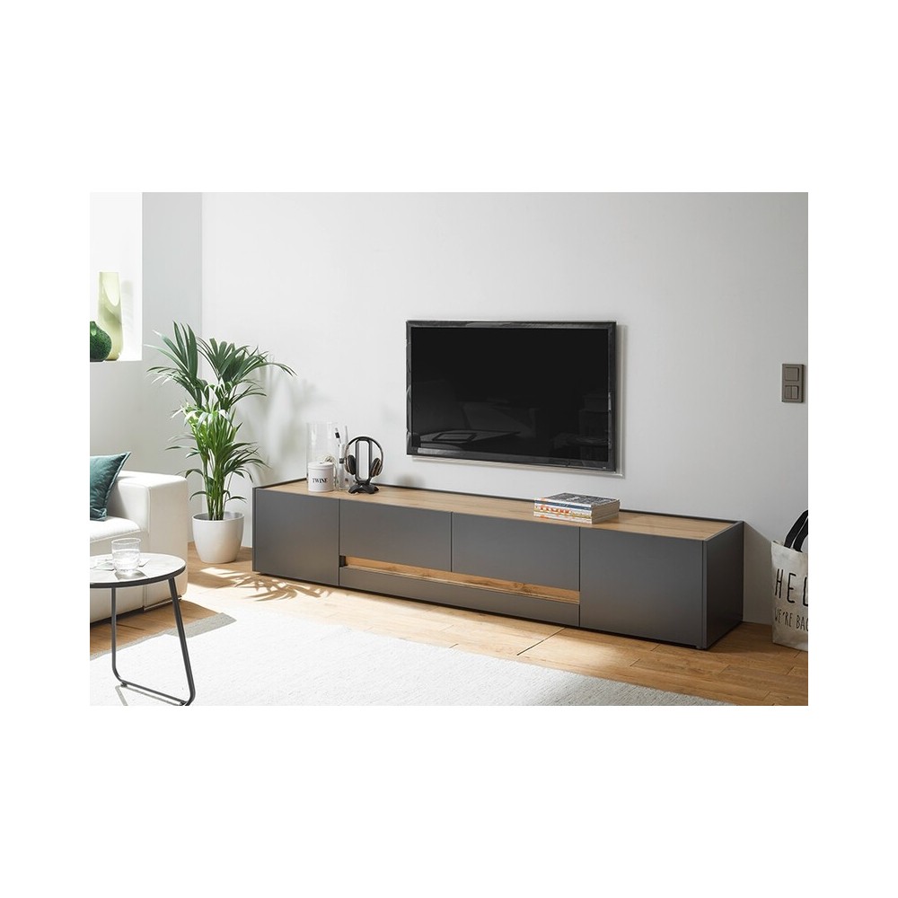 Tv-alus CITY antratsiit / tamm, 223x45xH42 cm
