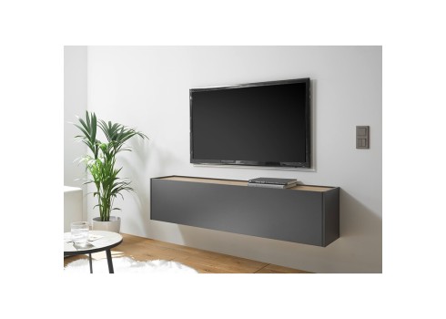 Tv-alus CITY antratsiit / tamm, 150x30xH35 cm