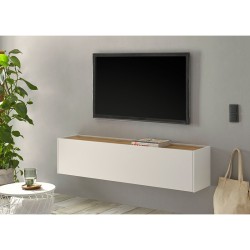 Tv-alus CITY valge / tamm, 150x30xH35 cm