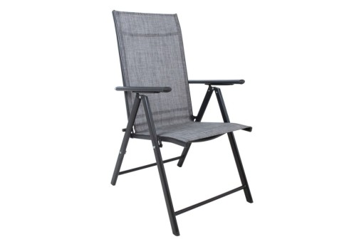 Aiamööblikomplekt DUBLIN laud ja 4 kokkupandavat tooli, hall