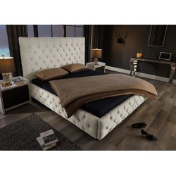 Voodi CHESTERFIELD beež lina, magamistoamööbel voodid 180x200 voodi