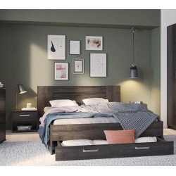 Voodi RICHMOND tume tamm, 160x200 cm