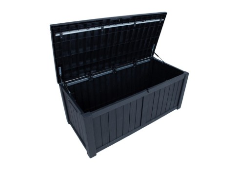 Säilituskast PRAIA 143x67,5x60,5cm-450L, must plastik