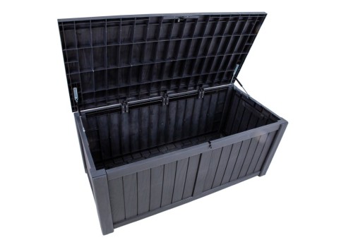 Säilituskast PRAIA 143x67,5x60,5cm-450L, must plastik