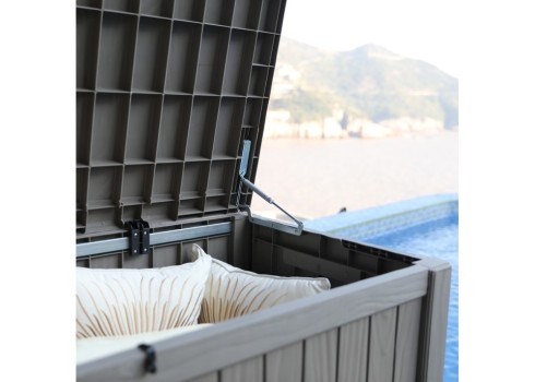 Säilituskast PRAIA 143x67,5x60,5cm-450L, must plastik