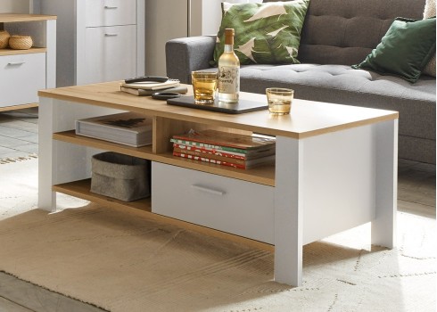 Diivanilaud NELE kriidihall / tamm, mööbel, elutoamööbel, kohvilaud