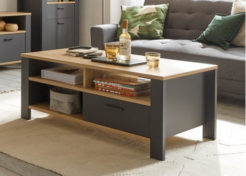 Diivanilaud NELE antratsiit / tamm, elutoamööbel, mööbel, diivanilauad