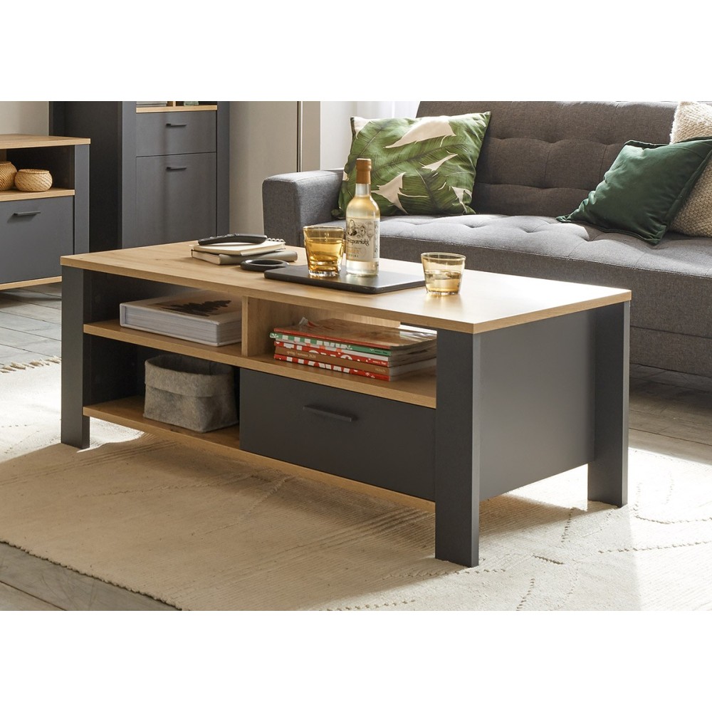 Diivanilaud NELE antratsiit / tamm, elutoamööbel, mööbel, diivanilauad