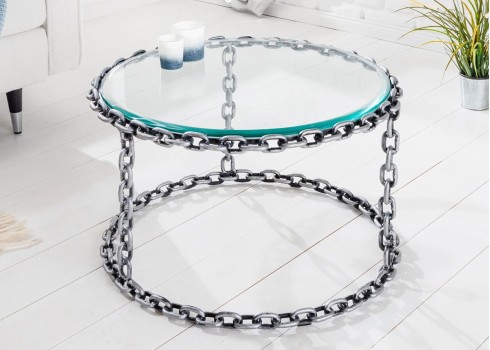 Diivanilaud CHAIN hõbedane, mööbel, elutoamööbel, abilauad