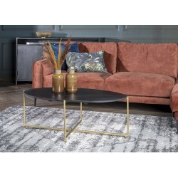 Diivanilaud ANTHONY must / messing mööbel elutoamööbel, lauad, abilaud