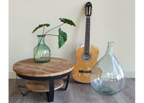 Diivanilaud MARK naturaalne puit / must, mööbel, elutoamööbel, lauad