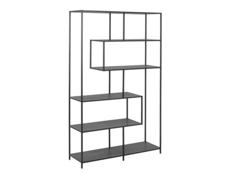 Riiul SEAFORD 114x35xH185cm, must