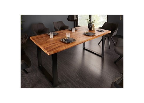 Söögilaud CRAFT sheesham / must, 200x90xH77 cm