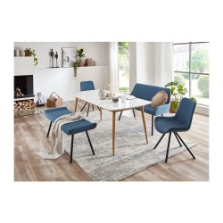 Söögilaud BOZEN valge / tamm, söögilauad, köögilaud, mööbel, laud