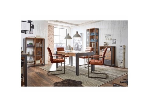 Söögilaud DETROIT tamm / hall, mööbel, elutoamööbel, söögilauad