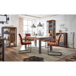 Söögilaud DETROIT tamm / hall, mööbel, elutoamööbel, söögilauad